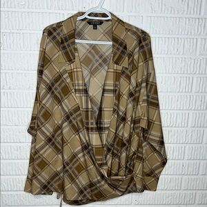 Lauren Ralph Lauren Plaid Wrap Blouse